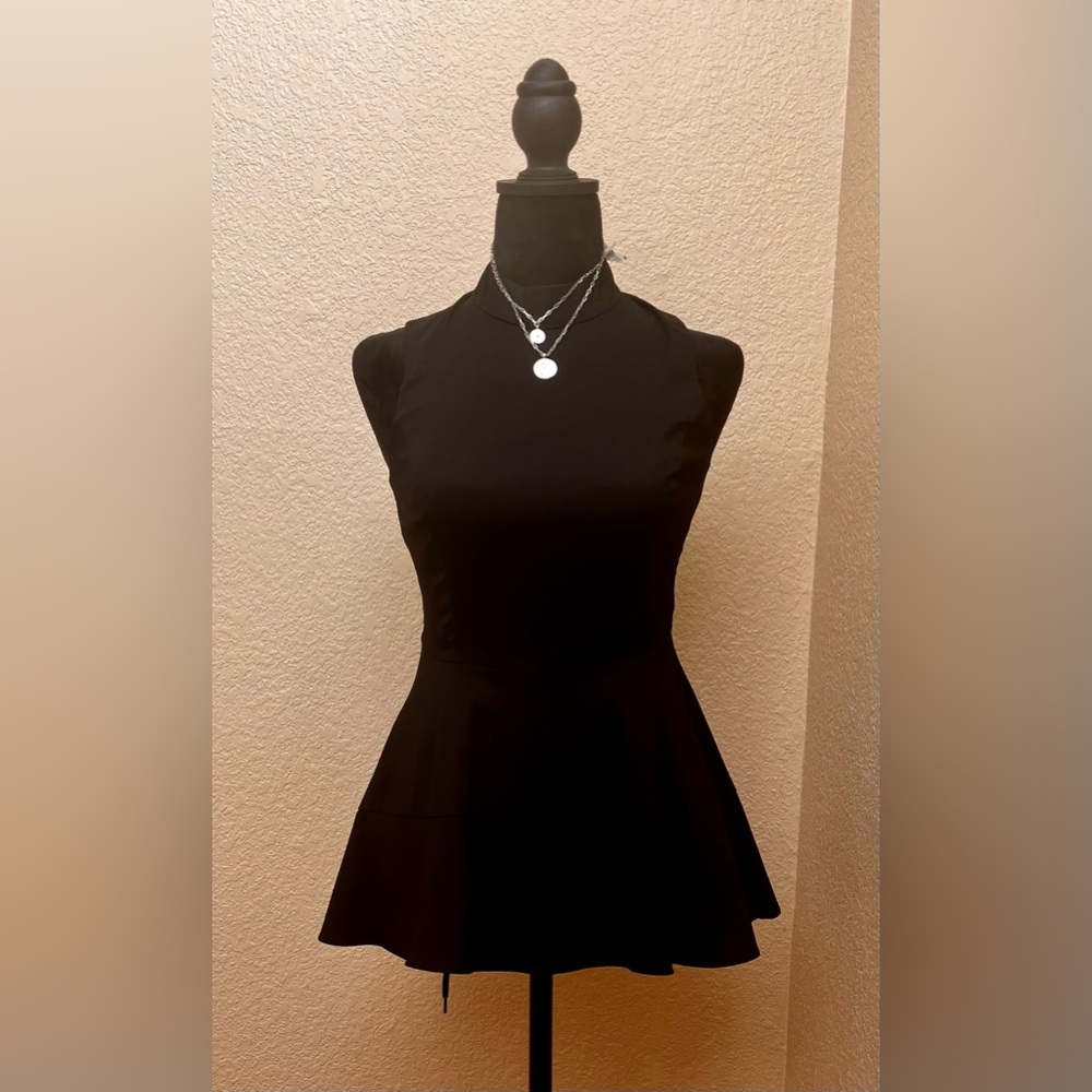 White House Black Market Black Tunic Top Size 0